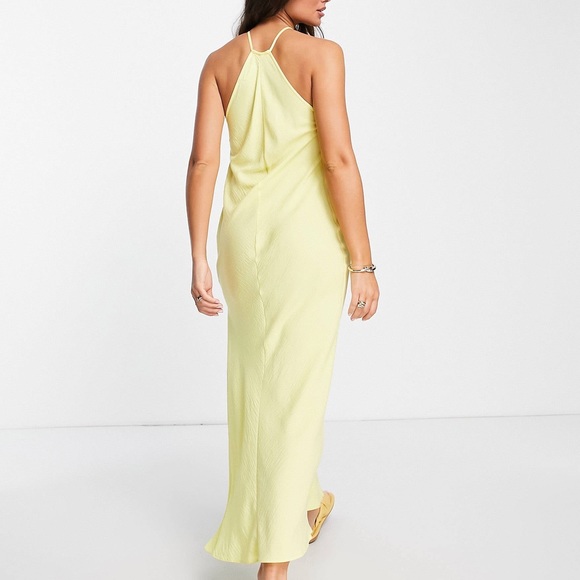 ASOS Design Yellow High Neck Dress - Picture 2 of 5